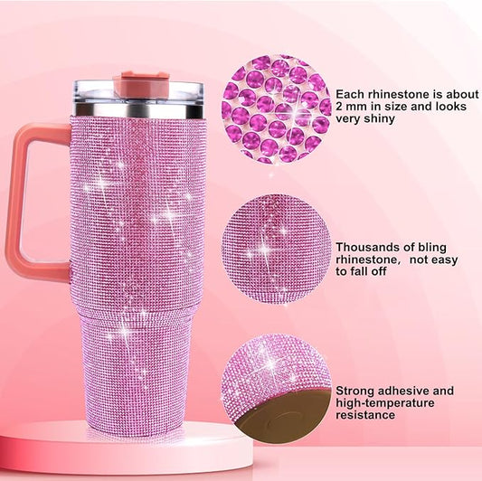 Luxe Insulated Tumbler with Rhinestone Accents