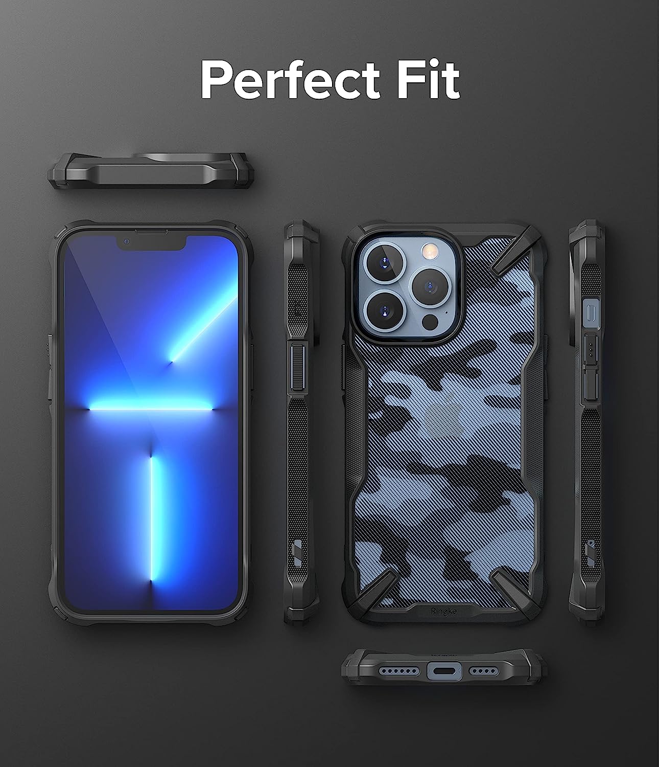 (Refurbished) Apple iPhone 13 Pro Max Fusion X Design Camo Black