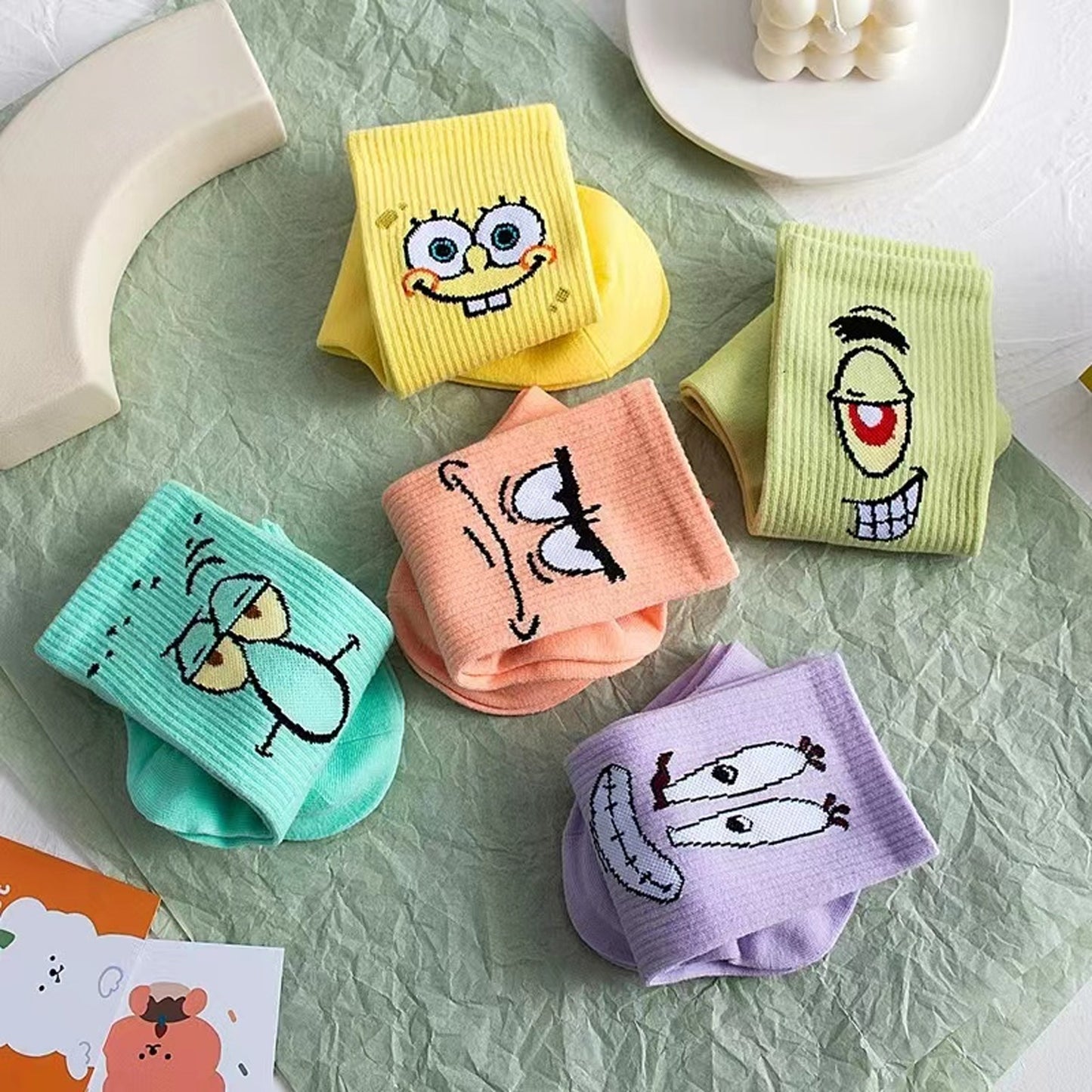 Women & Kids Cartoon Anime Style 100% Cotton Socks - Assorted