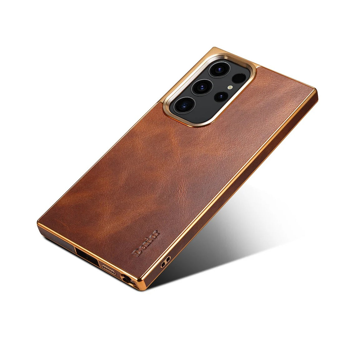 Steel Shield Leather Frame Case - Samsung