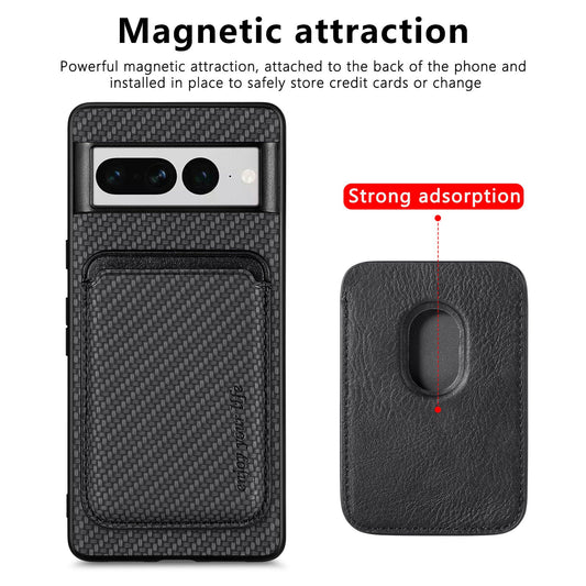 Carbon Slim Anti Scratch Case with Card Holder - Google Pixel