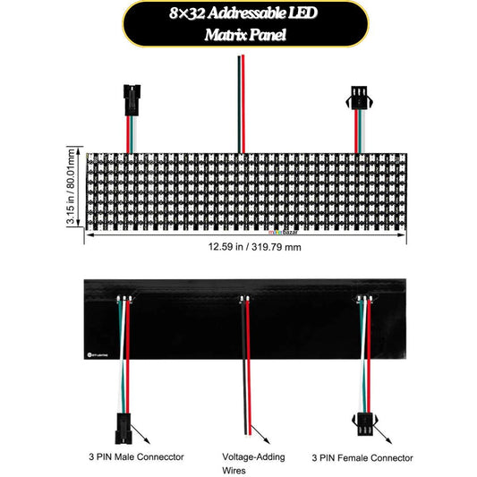 WS2812B Addressable Flexible LED Matrix Panel