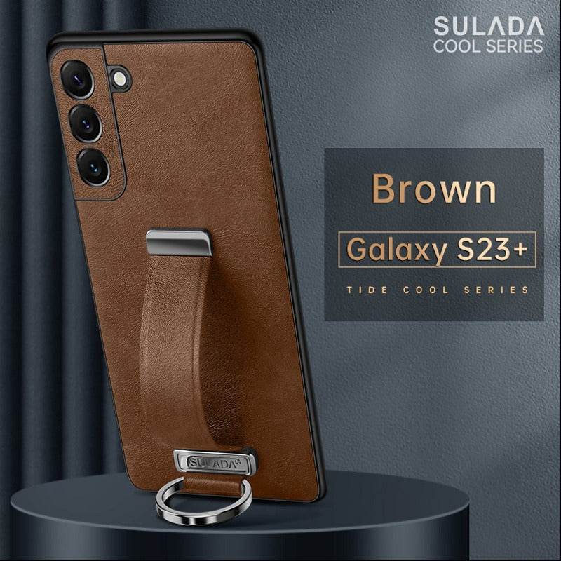Wristband Leather Shockproof Business Case - Samsung