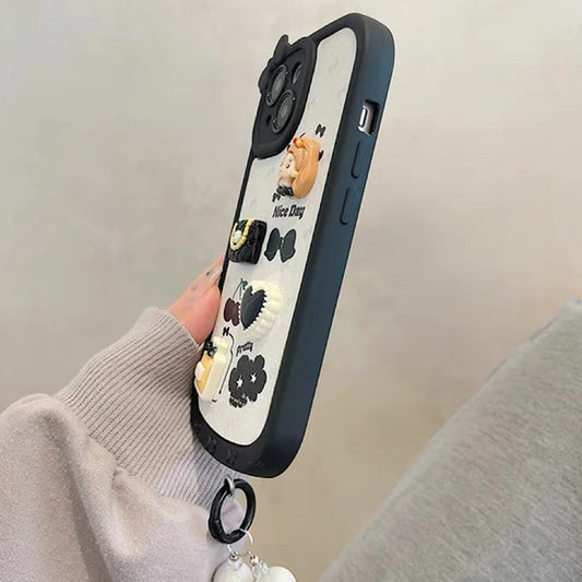 Cute 3D Doll Case with Bracelet - iPhone