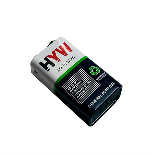 9V Battery HYW Non-Rechargeable Zinc Carbon Dry