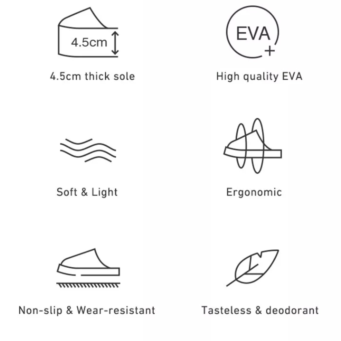 Quick-Drying Thickened Anti-Slip Bath Slippers for Men and Women