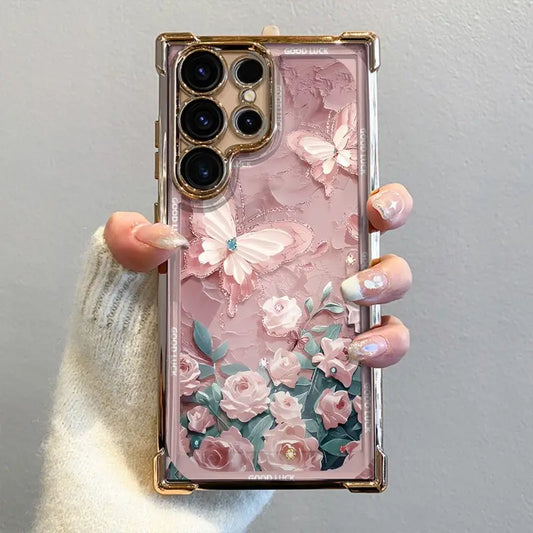 Butterfly Blush Sparkle Phone Case - Samsung