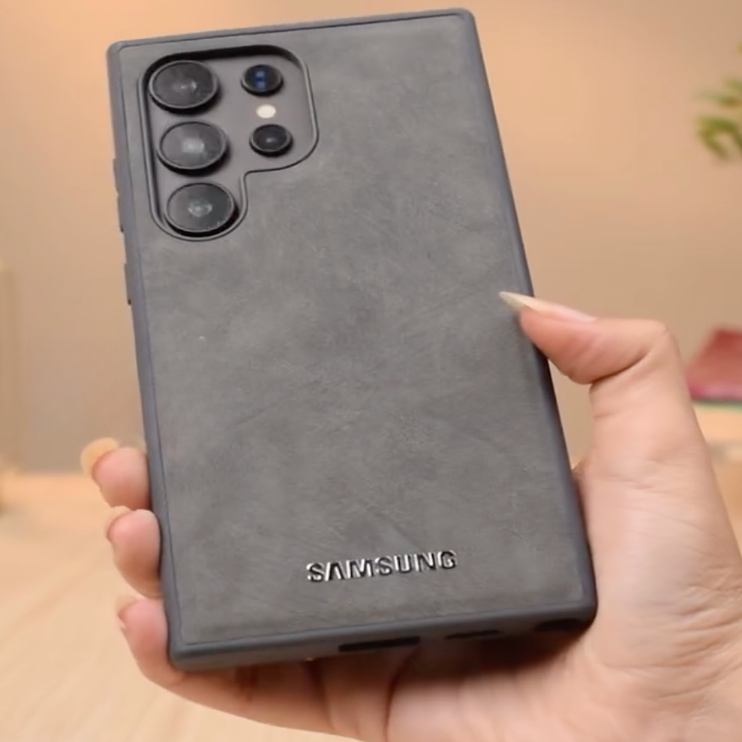 Galaxy S24 Ultra - Vintage Leather Armor Case