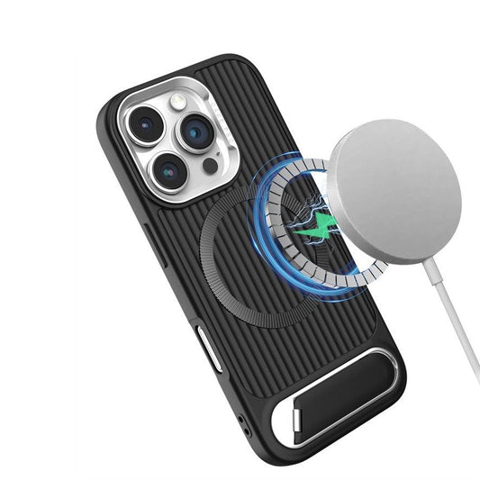 Sleek Grooved Magsafe Kickstand Case - iPhone