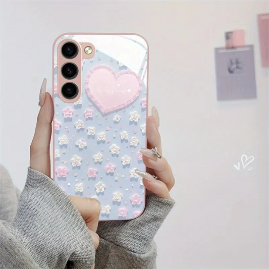 Cute Flower Sea Tempered Glass Phone Case - Samsung