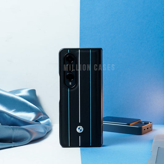 Galaxy Z Fold4 BMW Luxury Logo Stripe Case