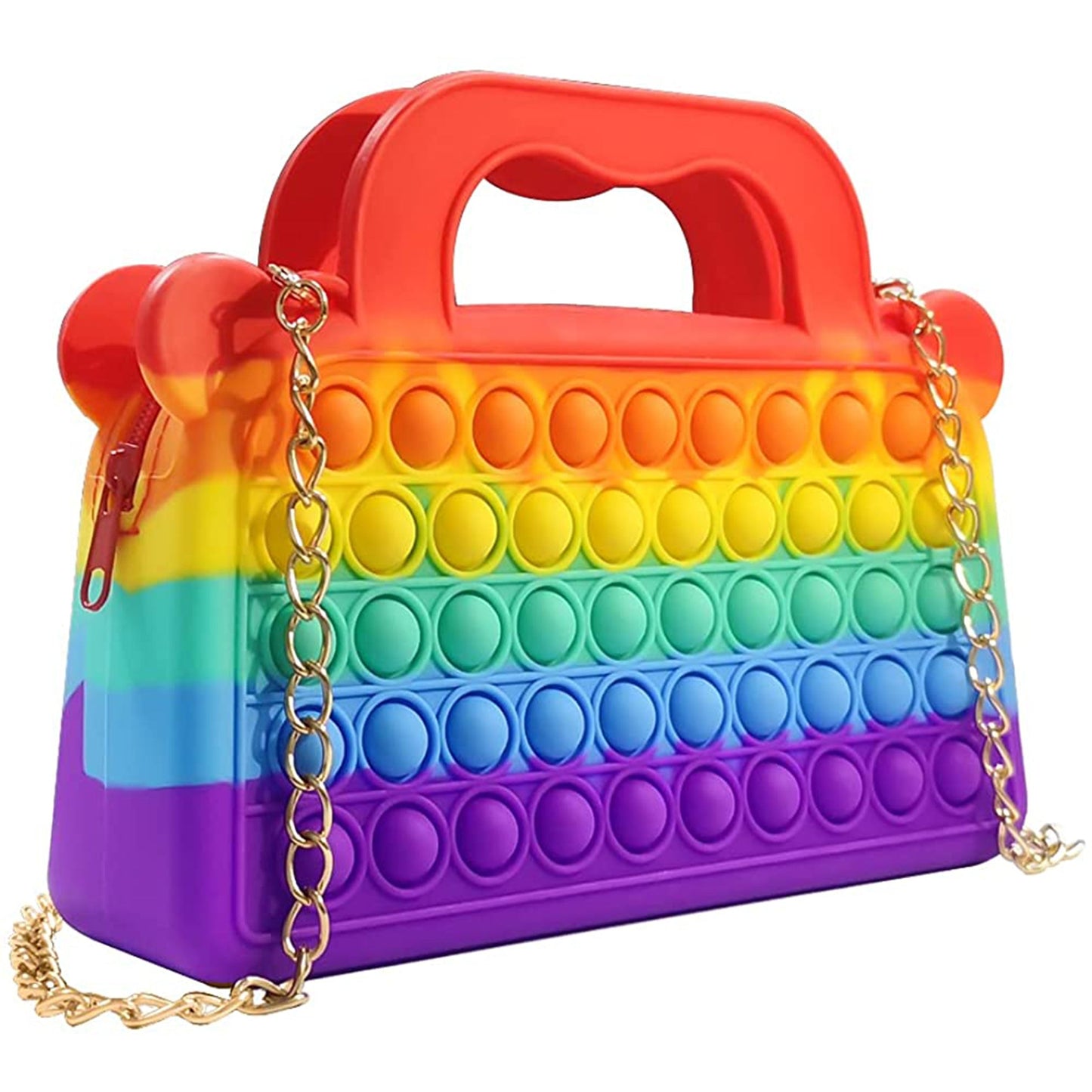 Rainbow Pop It Purse for Girls & Women's