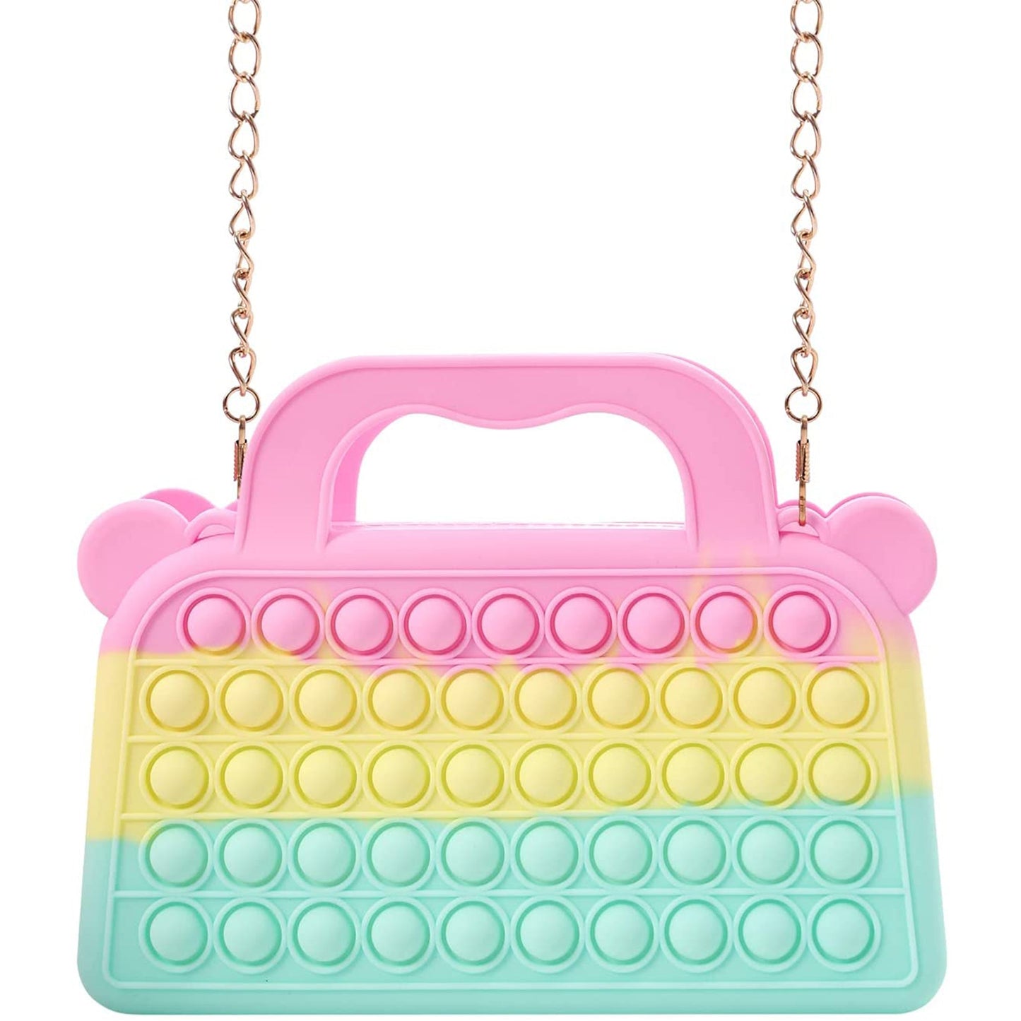 Rainbow Pop It Purse for Girls & Women's