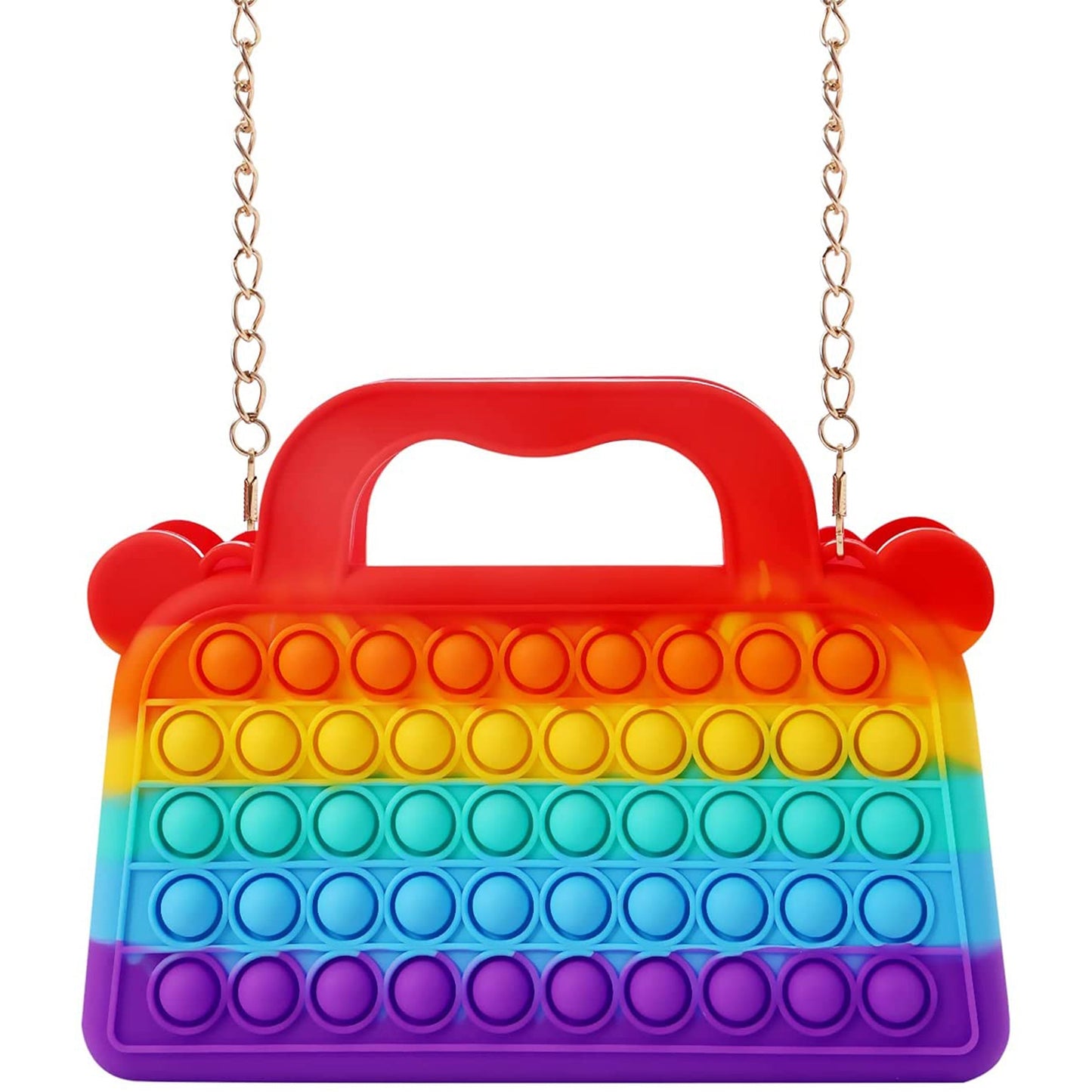 Rainbow Pop It Purse for Girls & Women's