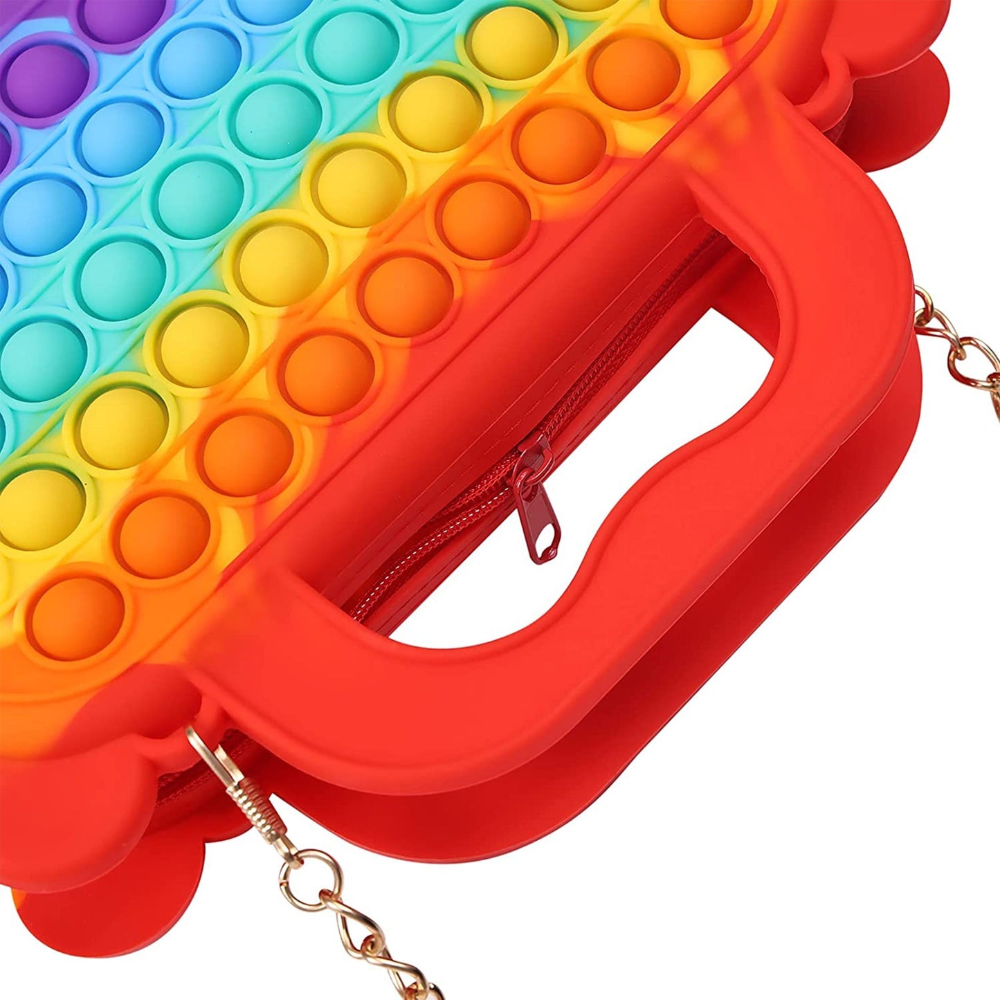 Rainbow Pop It Purse for Girls & Women's