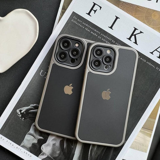 Matte Metallic Border Shield Case - iPhone