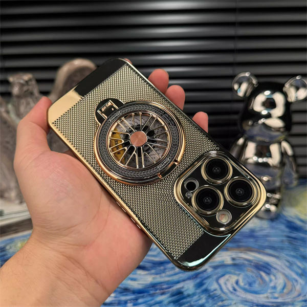 Luxury Mesh Spinner Stand Case - iPhone