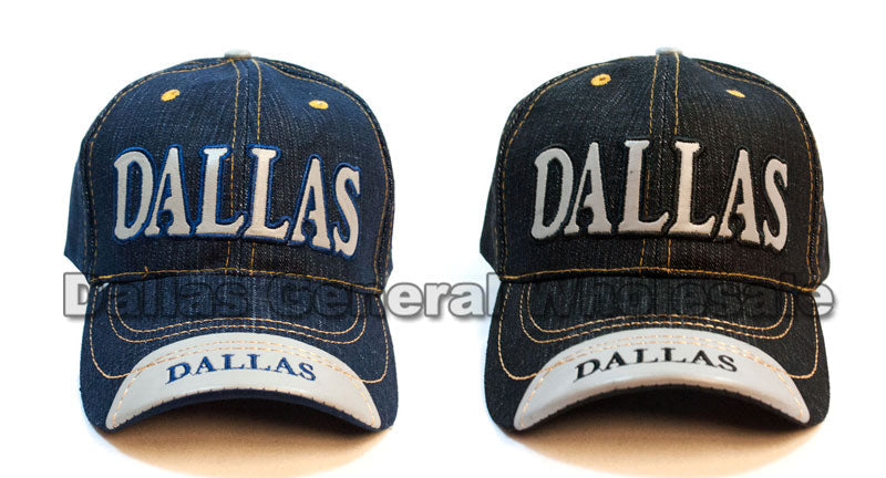 "DALLAS" Casual Adults Denim Caps In Bulk