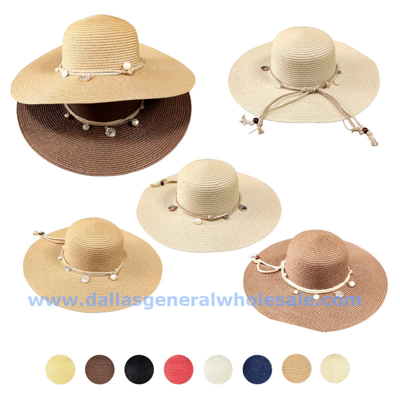 Women's Floppy Straw Hats In Bulk- Assorted