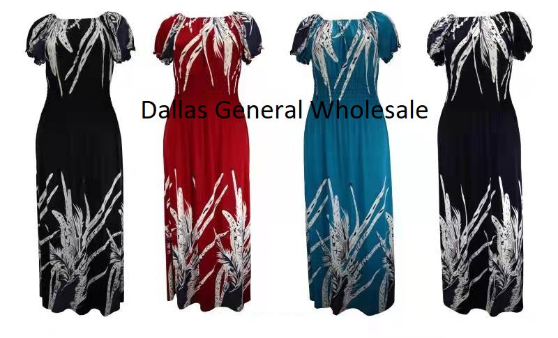 Women's Shoulder Maxi Dresses - Assorted Bulk