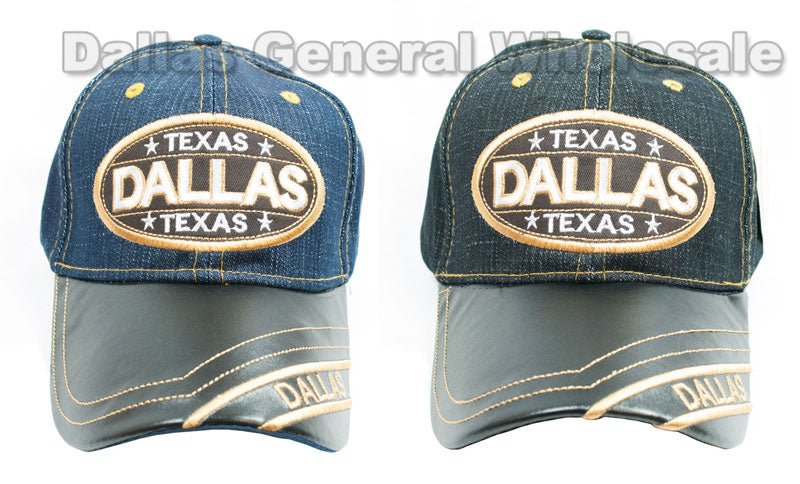 "DALLAS" Casual Denim Baseball Caps In Bulk