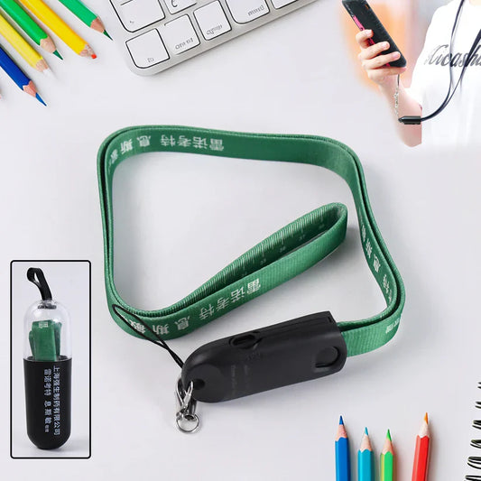 Multi-Usb Charging Cable With Measuring Tape Lanyard