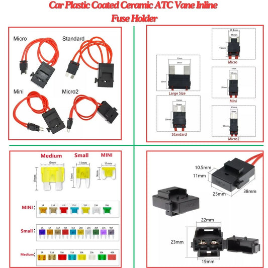 Universal Blade Inline Fuse Holder for Bike & Cars