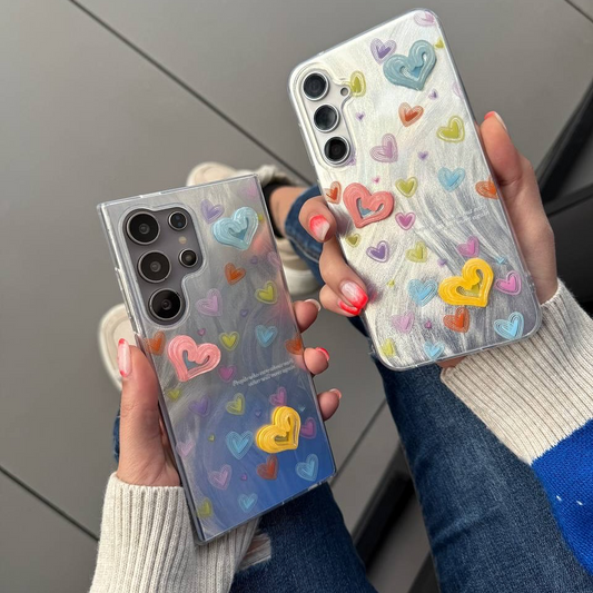 Cute Candy-Colored Hearts Case - Samsung