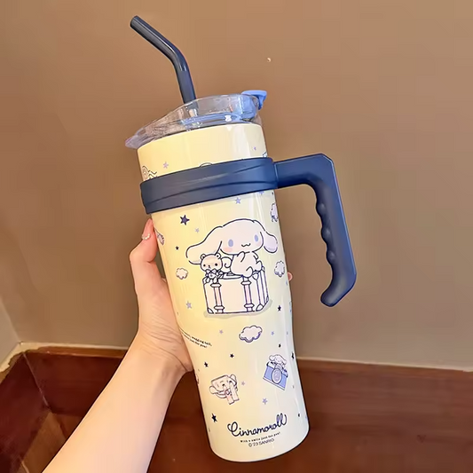 Whimsical Character Insulated Straw Tumbler