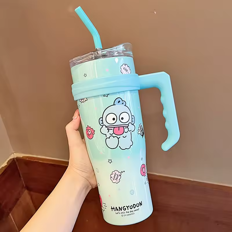 Whimsical Character Insulated Straw Tumbler