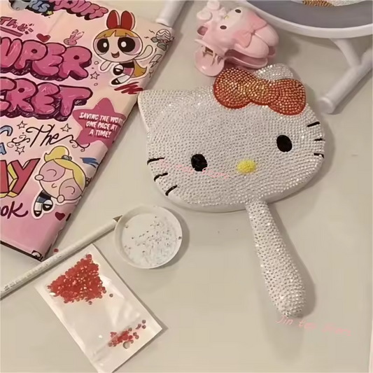 Rhinestone Studded Hello Kitty Mirror