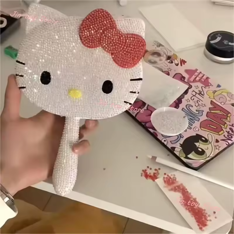 Rhinestone Studded Hello Kitty Mirror