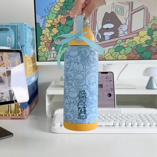 Vintage Stainless Steel Tumbler With Charm