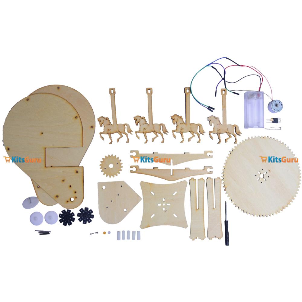 DIY Light Control Merry-Go-Round – Smart Wood Gadget for Kids