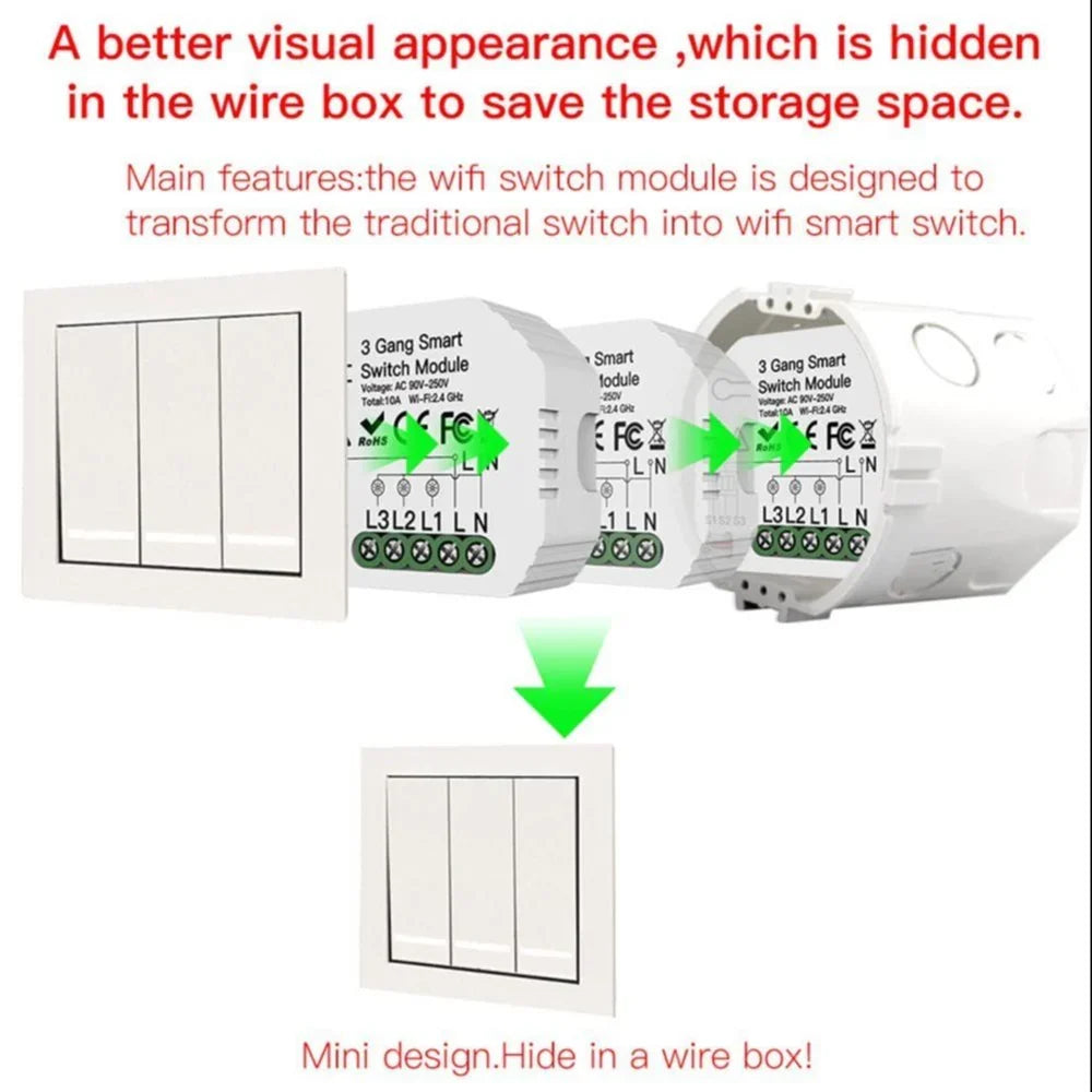 Mini Smart Switch DIY Smart Wireless Module for Home/Office