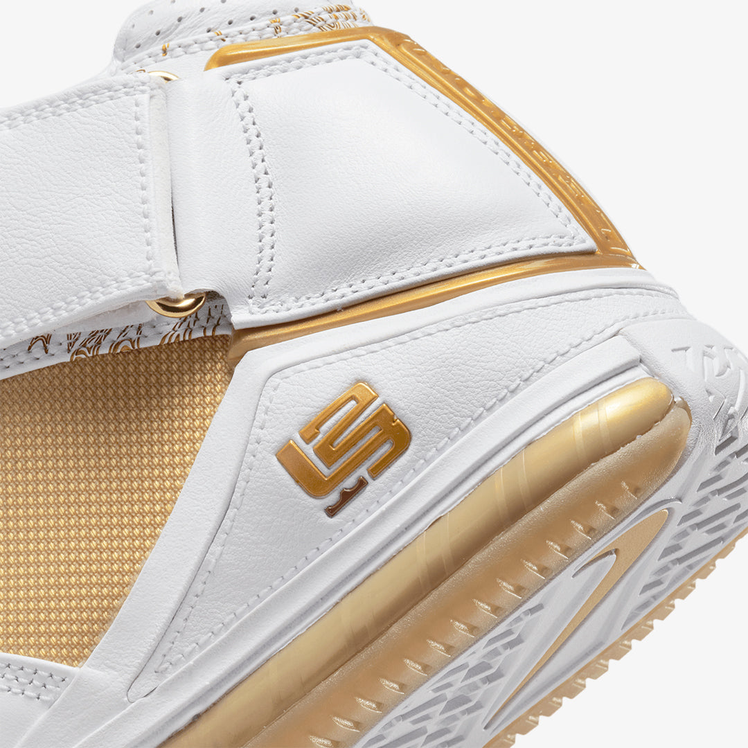 Nike | LEBRON 2 MACCABI { WHITE/METALLIC GOLD-VARSITY CRIMSON