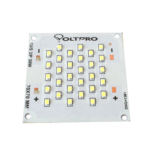 30W White 70mm x 70mm Metal Core LED PCB