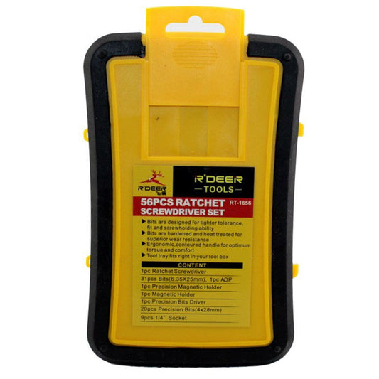 R'DEER (Flying Deer) 56 in 1 Multifunction Ratchet Screwdriver Set (RT-1656 ) - Good Quality