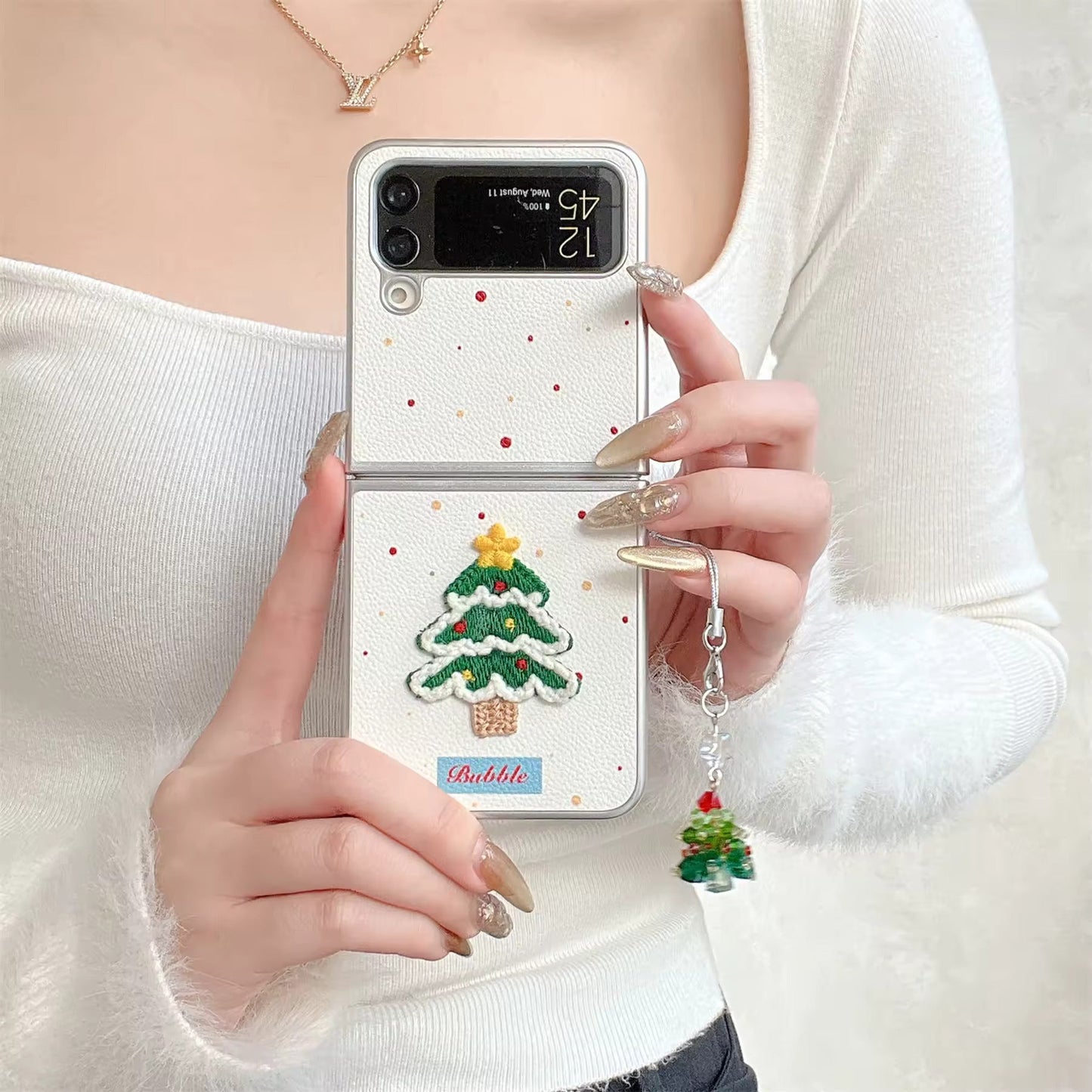 Polka Dot Christmas Flip Case - Samsung