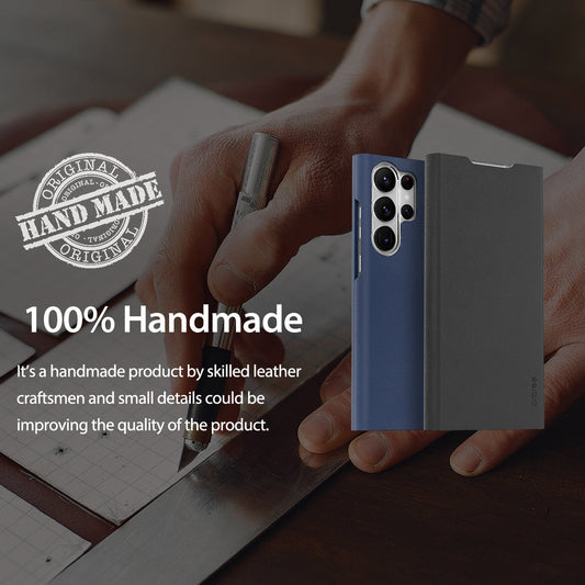 Premium Leather Bonnet Stand Case - Samsung