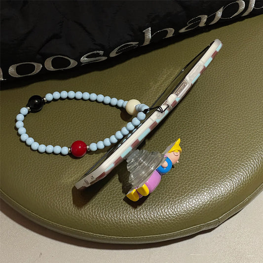 Playful Teddy Charm Flip Case -Samsung