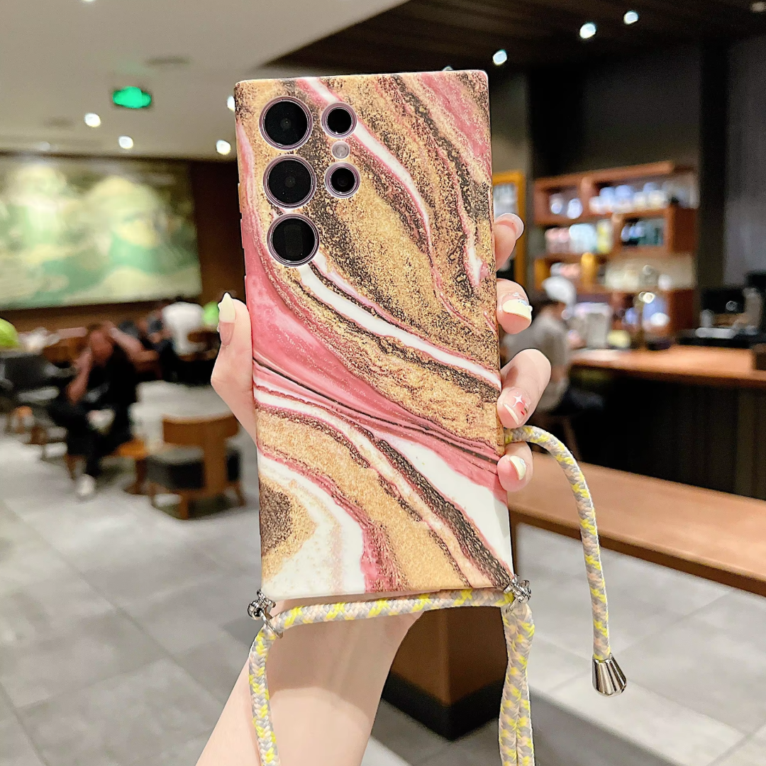 Crossbody Marble Phone Case - Samsung