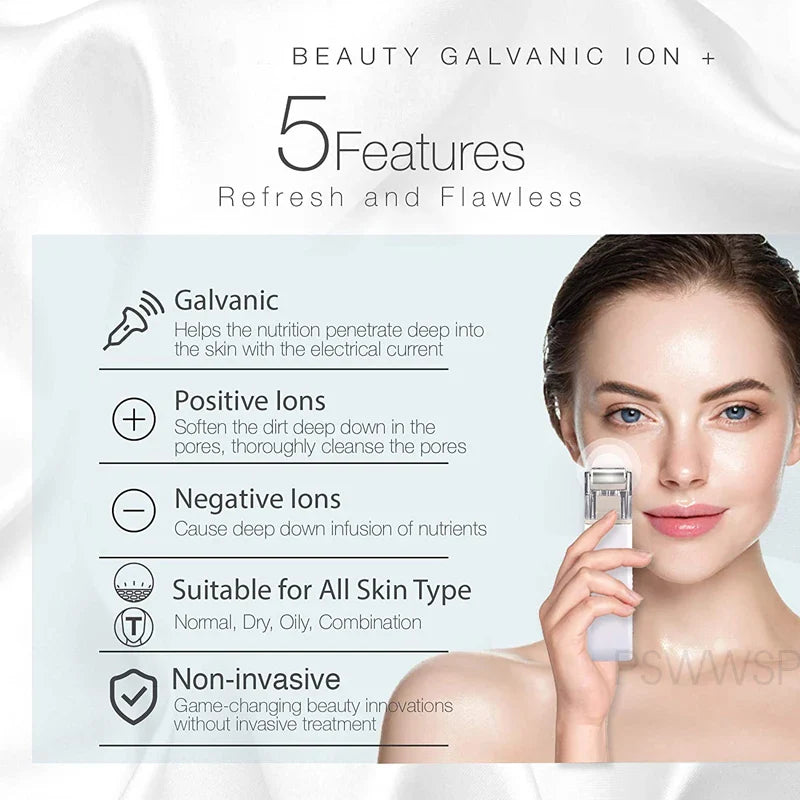 Microcurrent Galvanic Facial Massager Anti Aging Reduce Wrinkle Skin Tightening Face Lift Skin Firming Machine Home Spa Use
