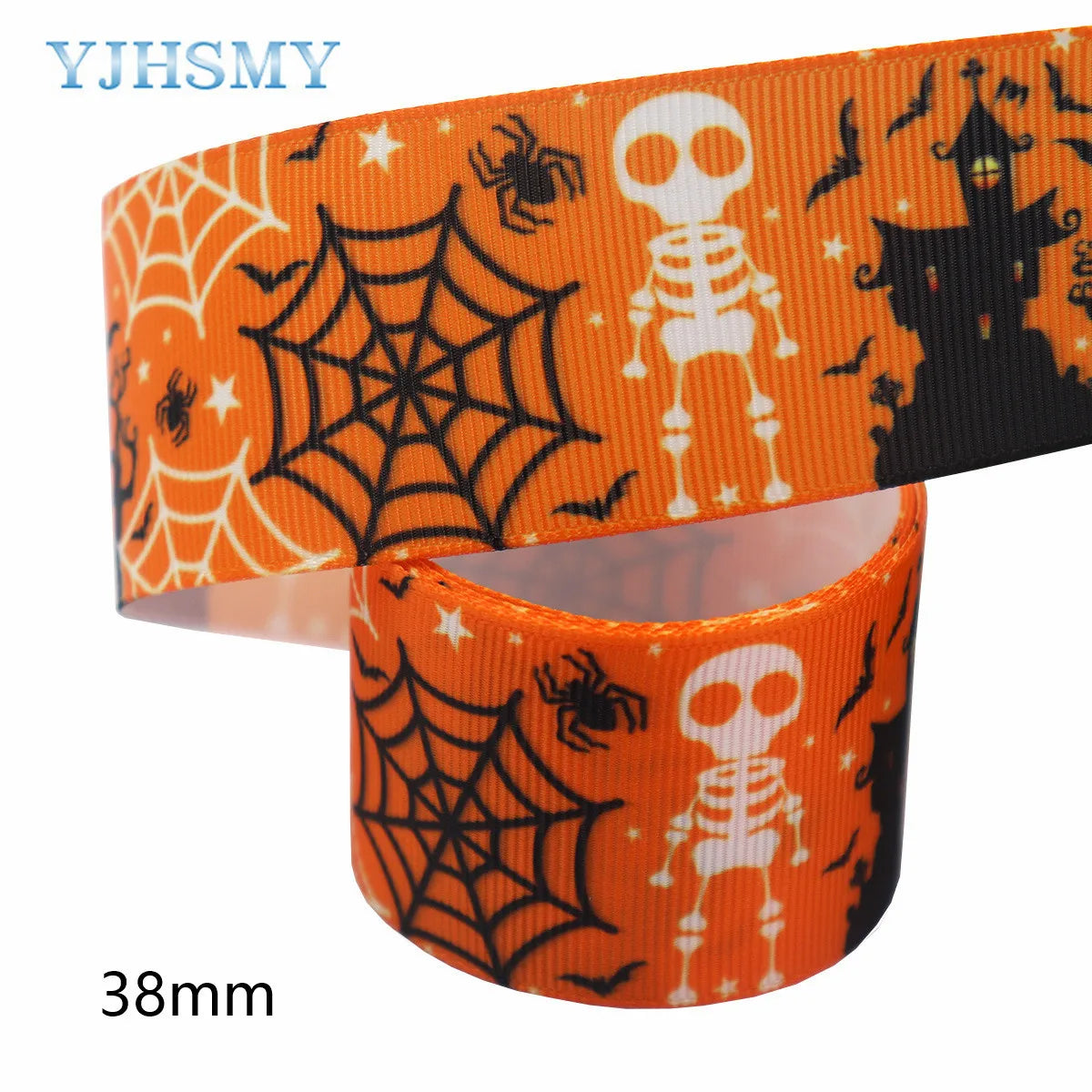 0709BA 5 yards Halloween pumpkin Ribbon Printed Grosgrain Ribbons 1-1/2'' DIY Handmade Party Decoration Gift Packaging