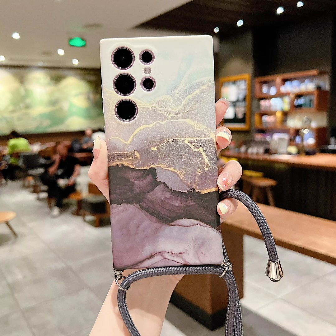 Crossbody Marble Phone Case - Samsung
