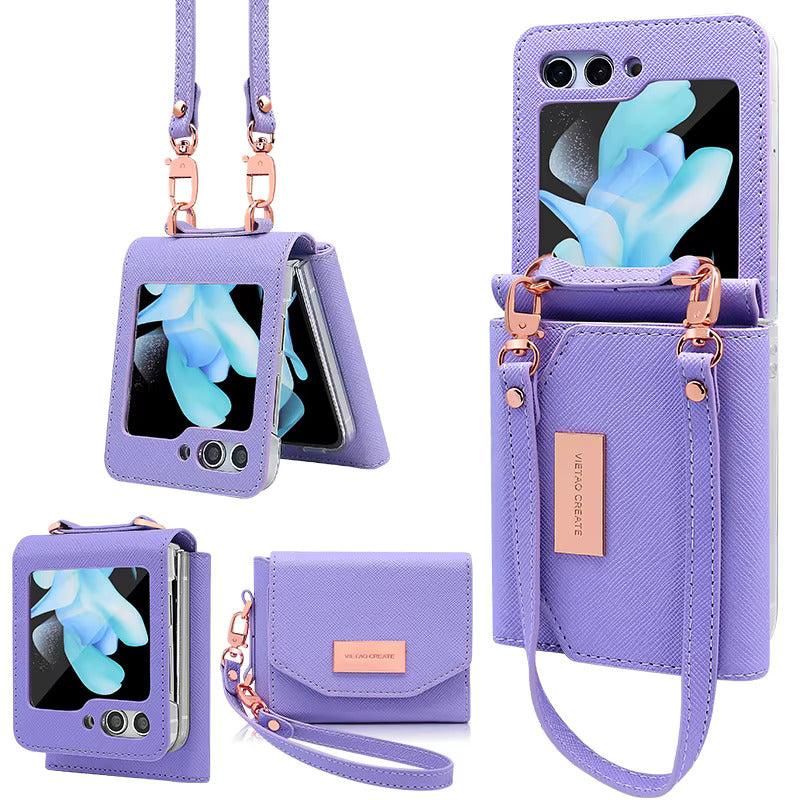 Vietao Leather Crossbody Wallet & Mobile Case - Samsung