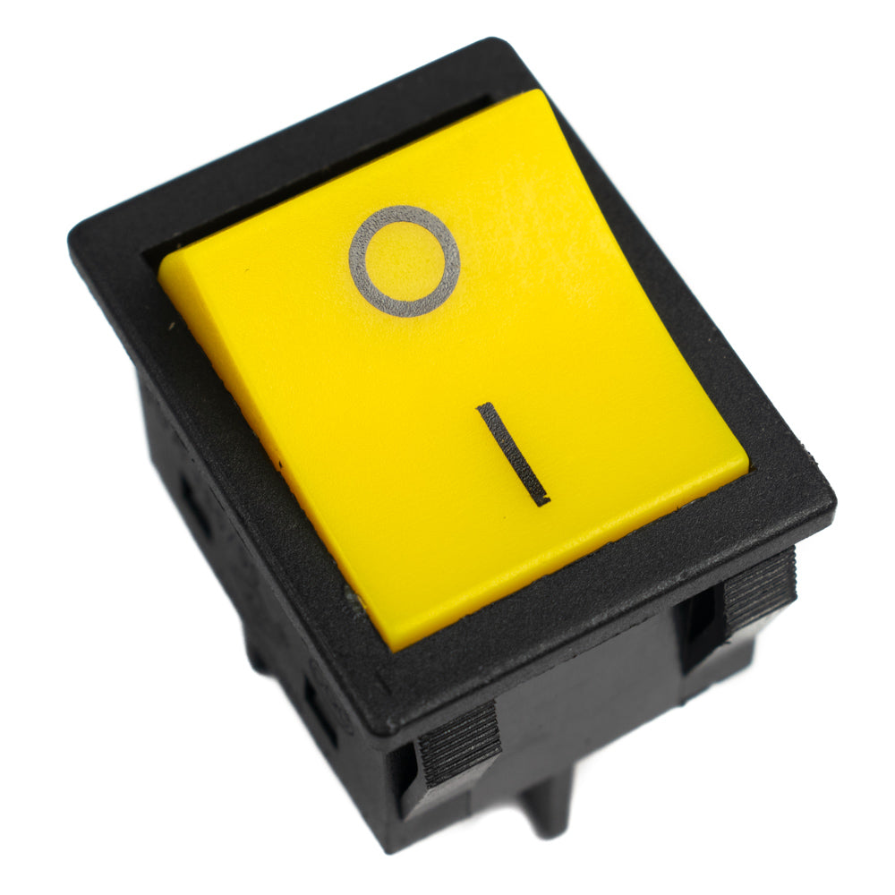 30A 250V DPST ON-OFF Rocker Switch (Yellow)