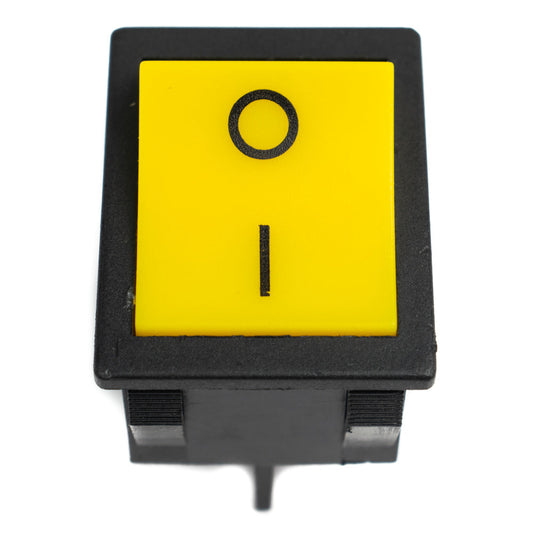 30A 250V DPST ON-OFF Rocker Switch (Yellow)