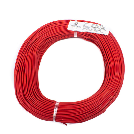 27 AWG Multi Strand Wire - 14/0.09 (Red) 90 Meter