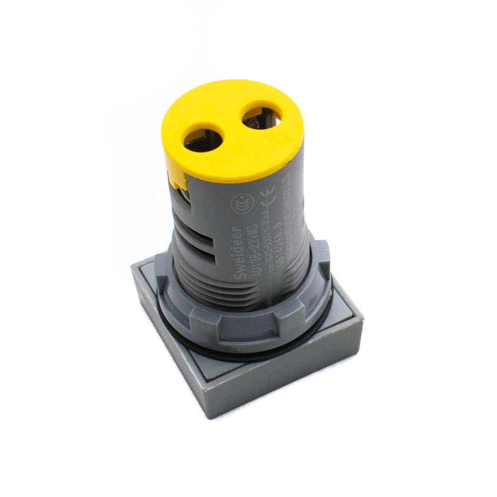 Sweideer AD136-22VMS Square Voltmeter Signal Lamp (Yellow)